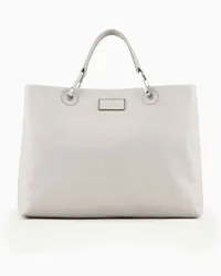 Emporio Armani OFFICIAL STORE Shopper Media Myea In Pelle Ecologica Asv Ghiaccio