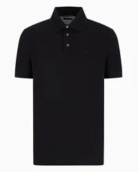 Emporio Armani OFFICIAL STORE Polo In Piquet Mercerizzato Con Profili Chevron Nero