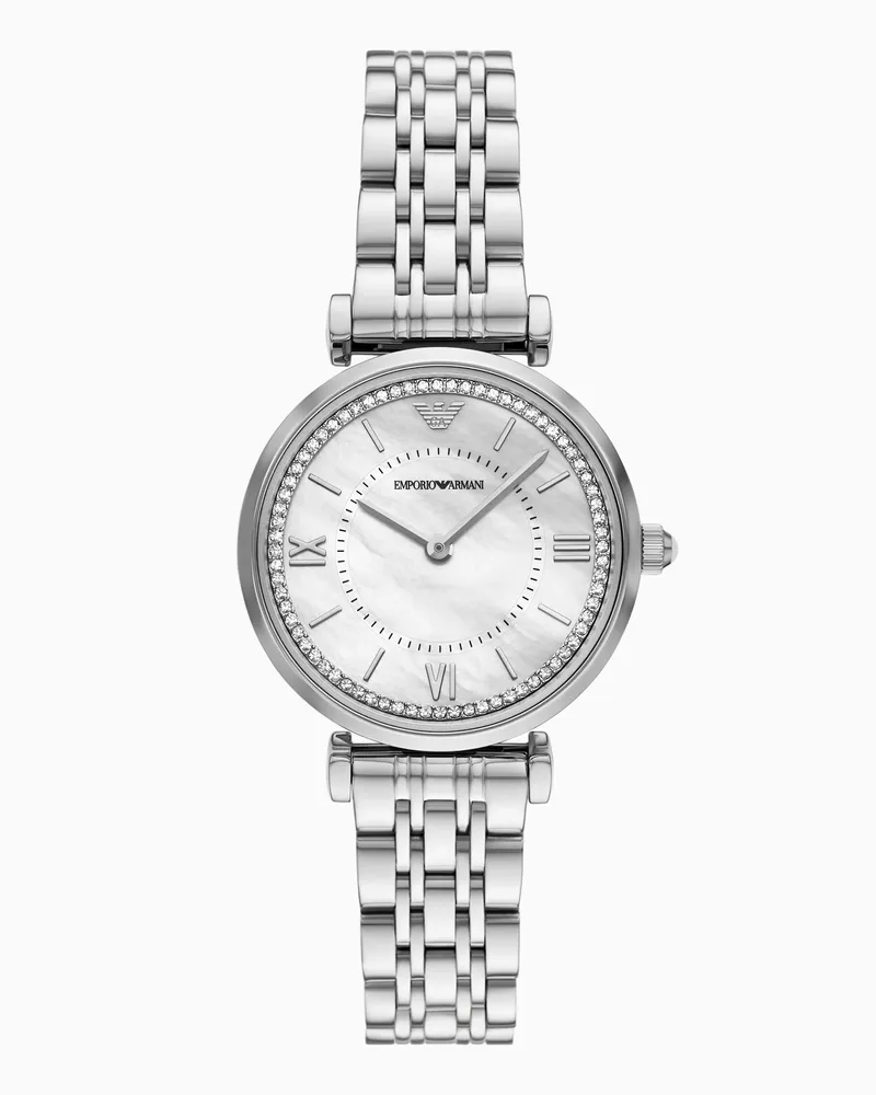 Emporio Armani Orologio in acciaio inossidabile a due lancette Multicolore