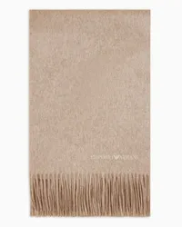 Emporio Armani OFFICIAL STORE Sciarpa In Panno Di Cashmere Beige