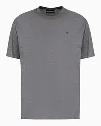 Emporio Armani OFFICIAL STORE T-shirt In Jersey Misto Lyocell Travel Essential Grigio