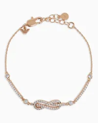 Emporio Armani OFFICIAL STORE Bracciale A Catenina In Ottone Tonalità Oro Rosa Oro