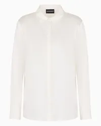 Emporio Armani OFFICIAL STORE Camicia In Raso Di Seta Bianco