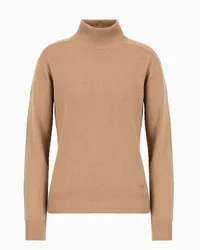 Emporio Armani OFFICIAL STORE Dolcevita In Puro Cashmere Cammello