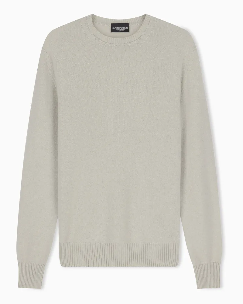 Emporio Armani Maglione in puro cashmere rasato Grigio