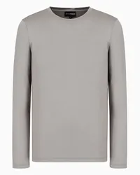 Emporio Armani OFFICIAL STORE Maglia In Misto Seta E Cotone Grigio