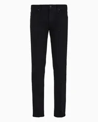 Emporio Armani OFFICIAL STORE Jeans J75 Slim Fit In Denim Bull Con Strass All Over Clubwear Nero