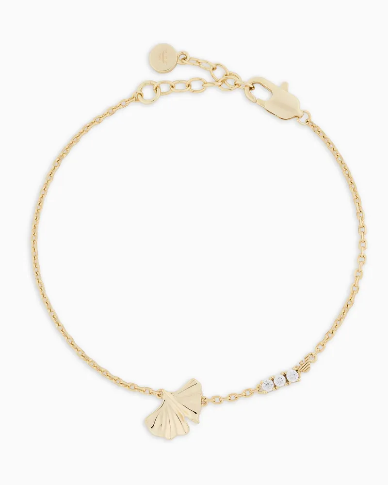 Emporio Armani Bracciale identificativo in ottone color oro Multicolore