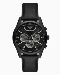 Emporio Armani OFFICIAL STORE Orologio Cronografo In Pelle Nera Nero