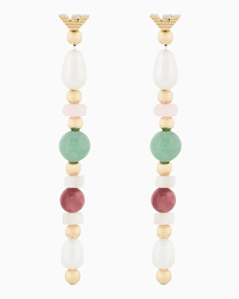 Emporio Armani Orecchini pendenti con perle Multicolore