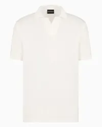 Emporio Armani OFFICIAL STORE Polo In Jersey Misto Lyocell Asv Bianco