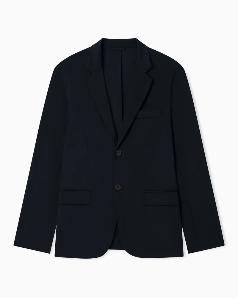 Emporio Armani Blazer in nylon stretch Blu