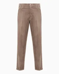 Emporio Armani OFFICIAL STORE Pantaloni Cinque Tasche J69 Loose Fit In Corduroy Verde