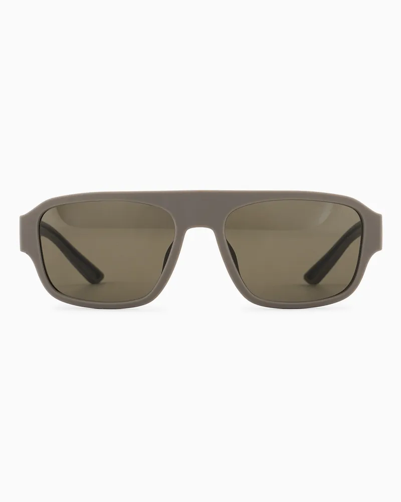 Emporio Armani Occhiali da sole da uomo forma pilot Marrone