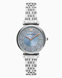 Emporio Armani OFFICIAL STORE Orologio A Due Lancette In Acciaio Inossidabile Argento