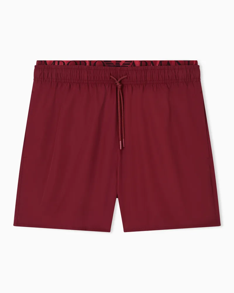 Emporio Armani Costume shorts Logoband ASV Rosso