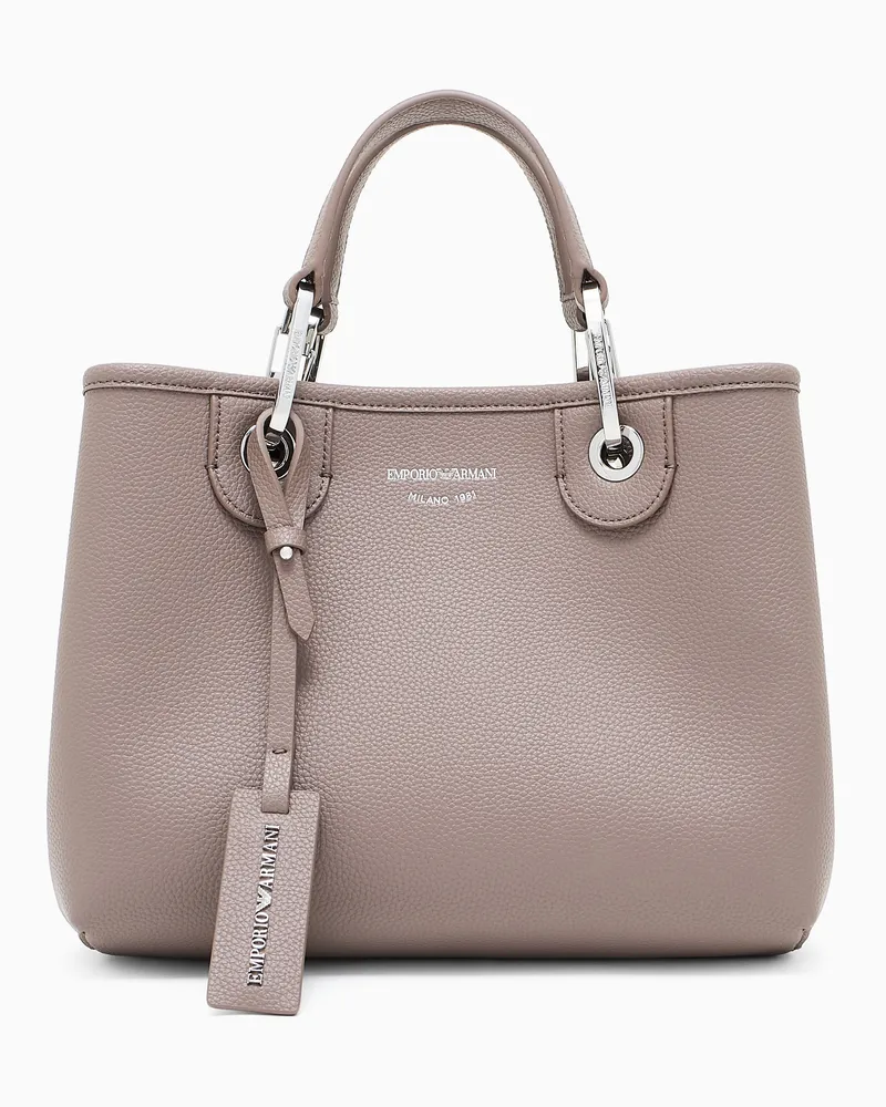 Emporio Armani Shopper piccola MyEA stampa cervo Beige