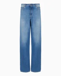 Emporio Armani OFFICIAL STORE Jeans J4b Vita Media E Gamba Dritta In Denim Comfort Blu