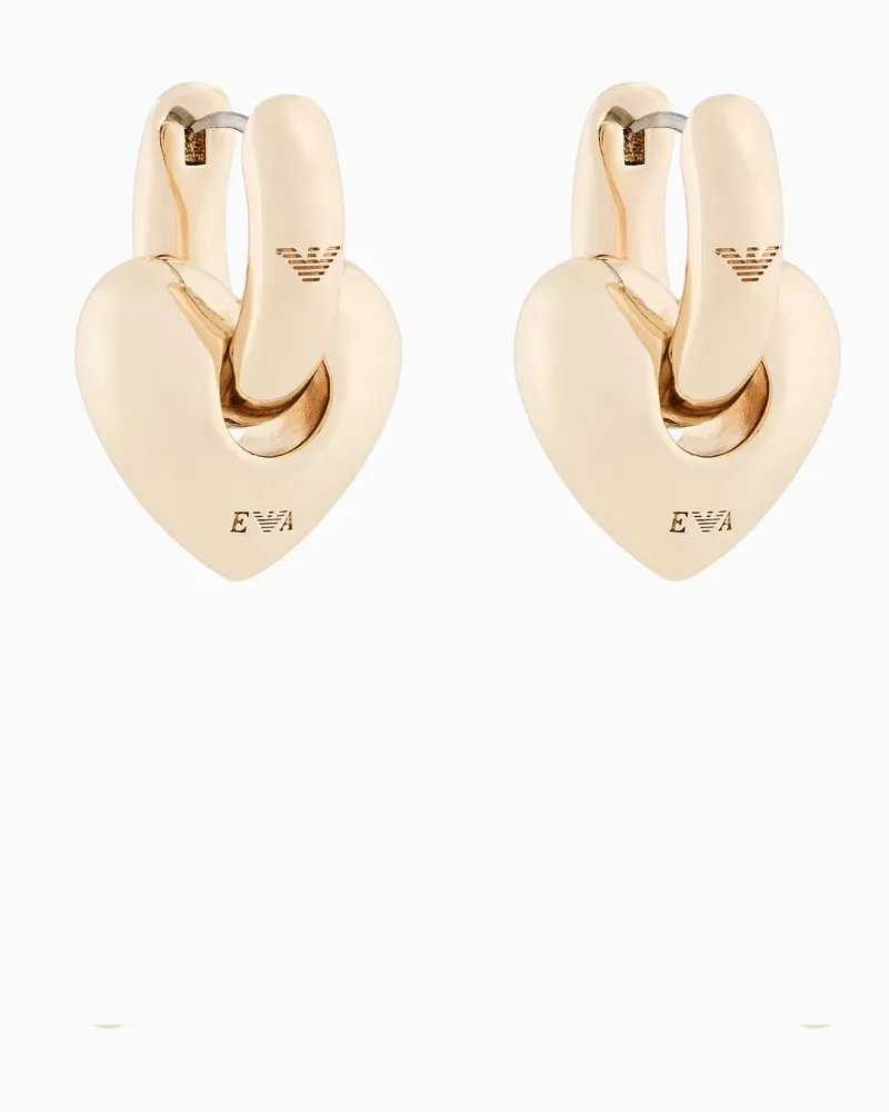 Emporio Armani Orecchini a cerchio in ottone color oro Multicolore