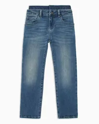 Emporio Armani OFFICIAL STORE Jeans In Denim Con Vita Elastica Logata Blu