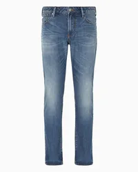 Emporio Armani OFFICIAL STORE Jeans J06 Slim Fit In Comfort Denim Con Effetto Bleaching Blu