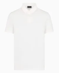 Emporio Armani OFFICIAL STORE Polo In Jersey Jacquard A Rilievo Effetto 3d Bianco