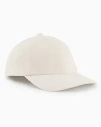 Emporio Armani OFFICIAL STORE Cappello Da Baseball In Cotone Con Ricamo Logo Bianco