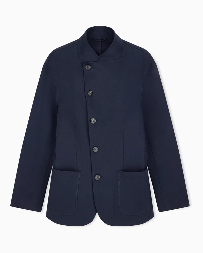 Emporio Armani Blazer in jersey misto modal Capsule Signature Blu