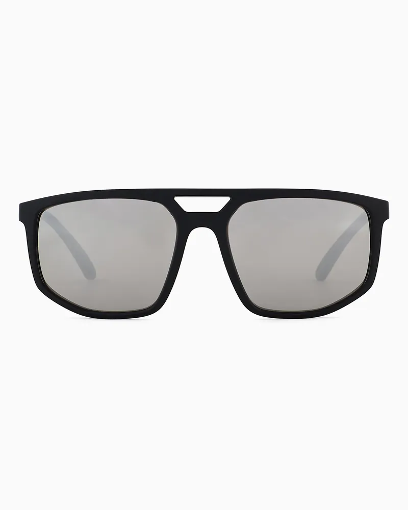 Emporio Armani Occhiali da sole da uomo forma pilot Nero