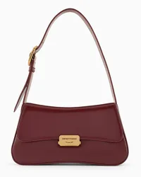 Emporio Armani OFFICIAL STORE Borsa A Spalla Baguette Finish Spazzolato Rosso