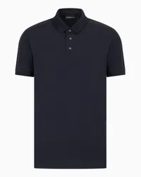 Emporio Armani OFFICIAL STORE Polo In Jersey Con Tape Logato A Rilievo Blu