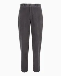 Emporio Armani OFFICIAL STORE Pantaloni In Velour A Coste Grigio