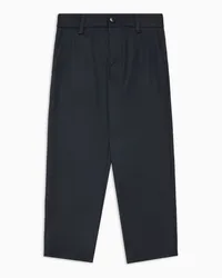 Emporio Armani OFFICIAL STORE Pantaloni Chino In Corduroy Blu