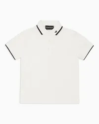 Emporio Armani OFFICIAL STORE Polo In Piquet Organico Con Ricamo Aquila Asv Bianco