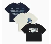 OFFICIAL STORE Pack 3 T-shirt In Jersey Con Stampa