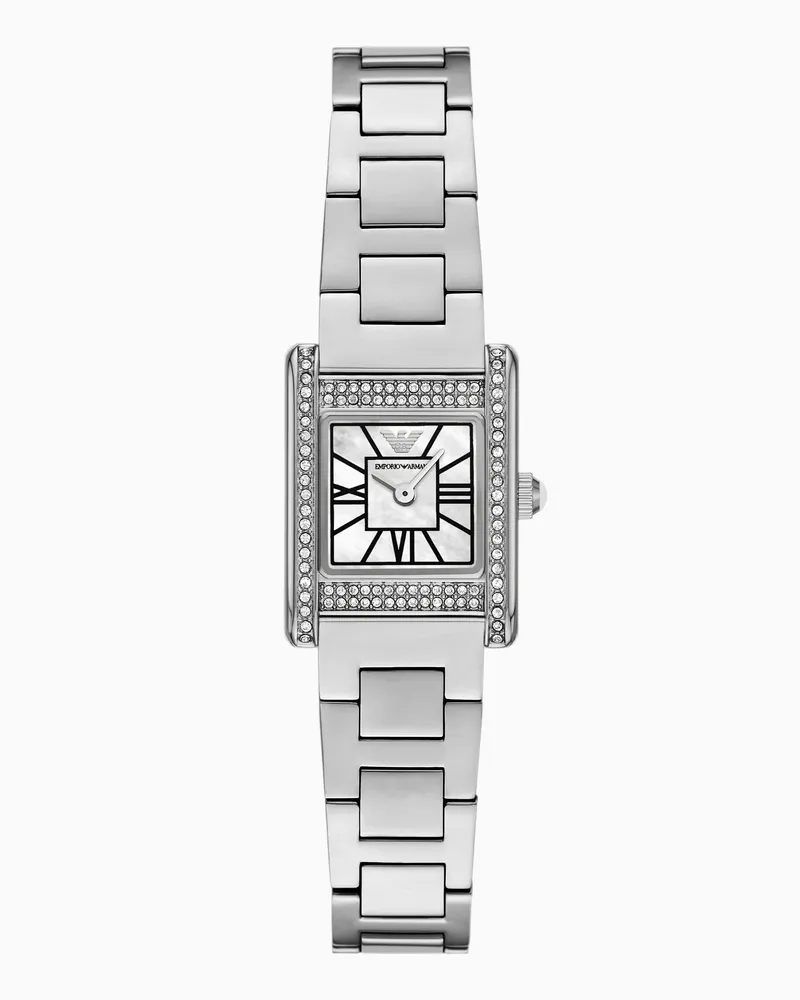 Emporio Armani Orologio a due lancette in acciaio inossidabile Multicolore