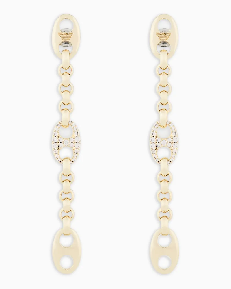 Emporio Armani Orecchini pendenti in ottone color oro Multicolore