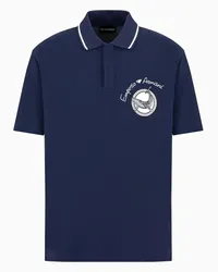 Emporio Armani OFFICIAL STORE Polo In Piquet Con Ricamo Logo E Patch Marinaro Blu