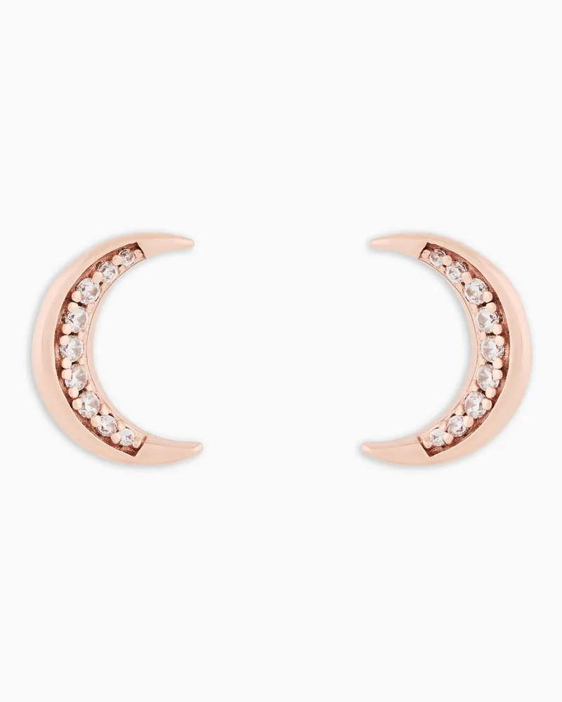 Emporio Armani Orecchini a bottone in argento sterling Multicolore