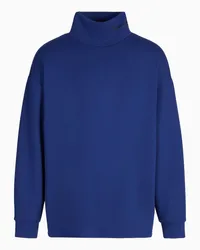 Emporio Armani OFFICIAL STORE Maglia Collo Lupetto Comfort Fit In Jersey Misto Modal Capsule Black Blue Asv Blu