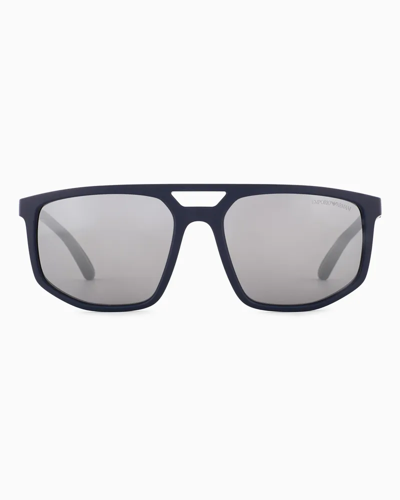 Emporio Armani Occhiali da sole da uomo forma pilot Blu
