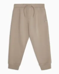 Emporio Armani OFFICIAL STORE Pantaloni Jogger Loose Fit In Double Jersey Beige