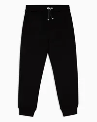 Emporio Armani OFFICIAL STORE Pantaloni Jogger In Jersey Misto Modal Con Logo Nero