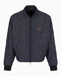 Emporio Armani OFFICIAL STORE Giubbotto In Denim Con Ricamo Micro Eagle All Over Denim