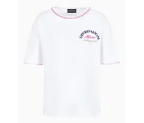 OFFICIAL STORE T-shirt In Jersey Organico Con Ricamo Logo E Impunture Asv
