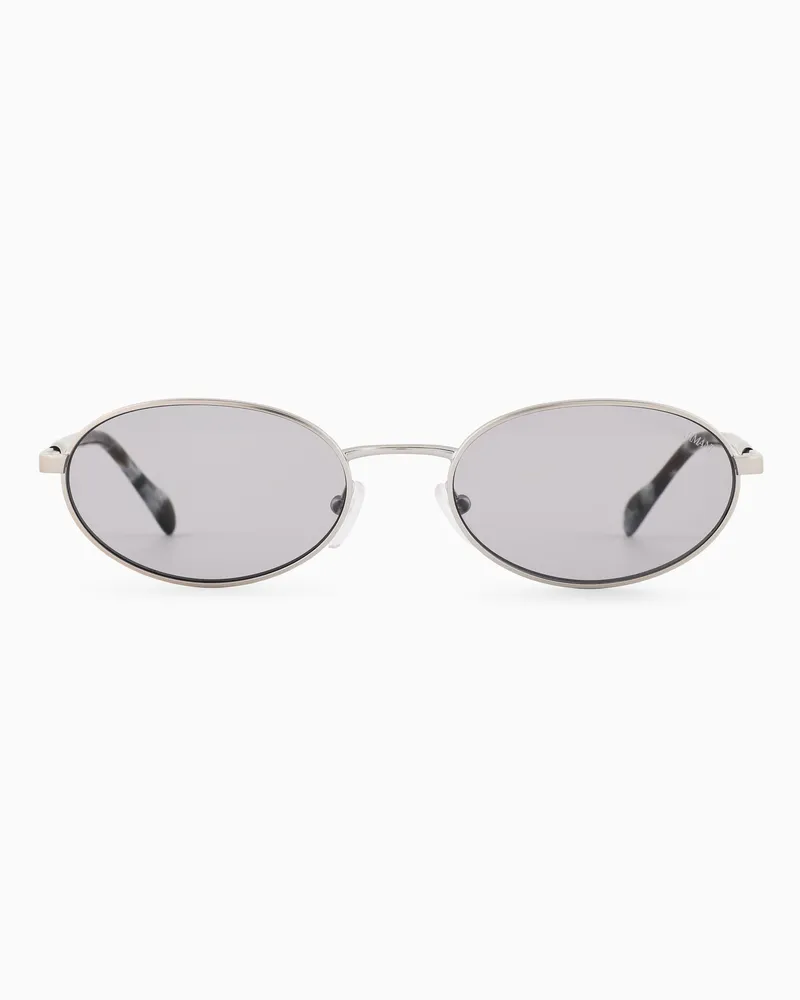 Emporio Armani Occhiali da sole unisex forma ovale Argento
