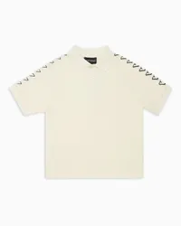 Emporio Armani OFFICIAL STORE Polo In Jersey Con Grafica Aquile Ea Crew Beige