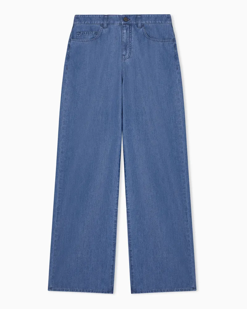 Emporio Armani Jeans J8B relaxed fit in denim lavato Eagle Club Blu