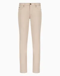 Emporio Armani OFFICIAL STORE Pantaloni J06 Slim Fit In Gabardina Comfort Stretch Beige