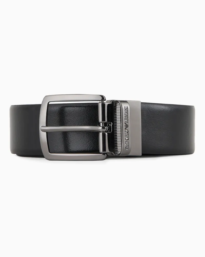 Emporio Armani Cintura reversibile in pelle Nero